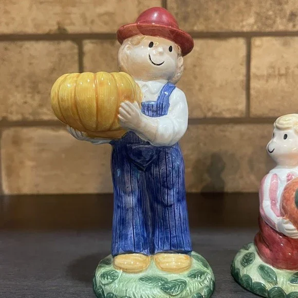 Country Fences by NORITAKE Country Father, Mother,  Daughter  Candlesticks Fall - Picture 6 of 11